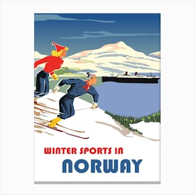 Winter Sports In Norway Canvas Print