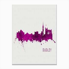 Dudley England City Purple Canvas Print