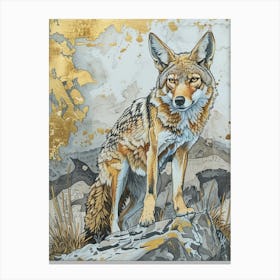 Coyote Precisionist Illustration 2 Canvas Print