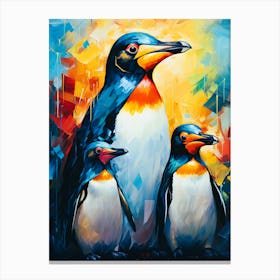 Waddling Wonders The Penguin Clan Canvas Print