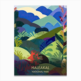 Haleakal National Park Travel Poster Matisse Style Canvas Print