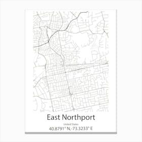 East Northport,United States Minimalist Map Canvas Print