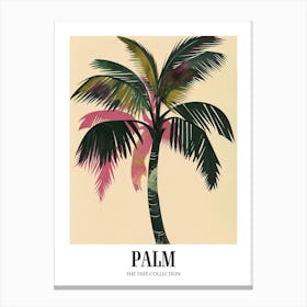 Palm Tree Colourful Illustration 4 Poster Canvas Print