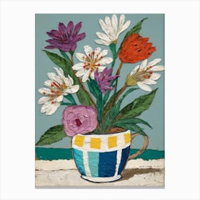 Flowers In A Teacup Canvas Print