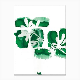 Abstract Green Leaves Canvas Print