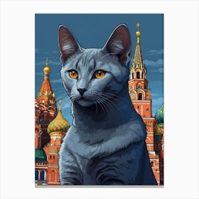 Cat In Moscow Canvas Print