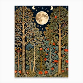 William Morris Moonlight In The Forest 97 Canvas Print