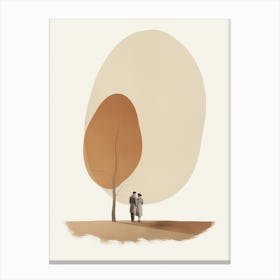 Couple Under Tree Canvas Print