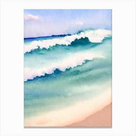 Currumbin Beach, Australia Watercolour Canvas Print