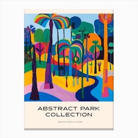 Abstract Park Collection Poster Ibirapuera Park Sao Paulo 1 Canvas Print