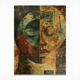 'A Woman'S Face' 1 Canvas Print