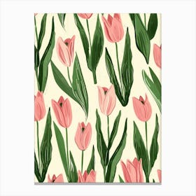 Pink Tulips 1 Canvas Print