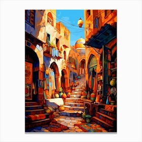 Spice Bazaar Pixel Art 1 Canvas Print