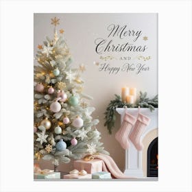 Merry Christmas And Happy New Year 6 Canvas Print