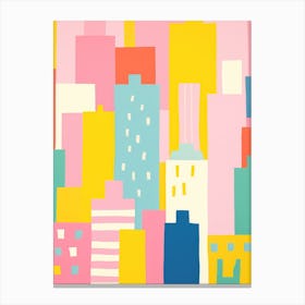 New York City Colourful View 2 Canvas Print