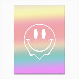 Happy Acid Emoji Canvas Print