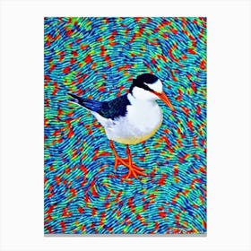 Common Tern Yayoi Kusama Style Illustration Bird Canvas Print