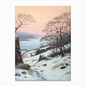 Dreamy Winter Painting Pembrokeshire Coast National Park United States 3 Canvas Print