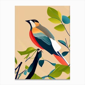 Cedar Waxwing Pop Matisse 2 Bird Canvas Print