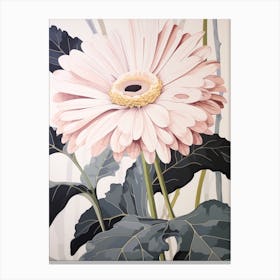 Flower Illustration Gerbera Daisy Canvas Print