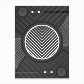 Abstract Geometric Glyph Array in White and Gray n.0059 Canvas Print