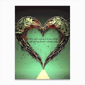 Priority and Option Heart Canvas Print