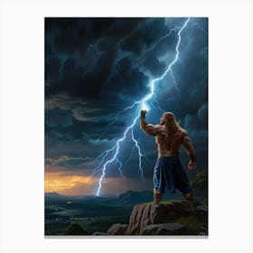 Lightning Bolt In The Sky Canvas Print