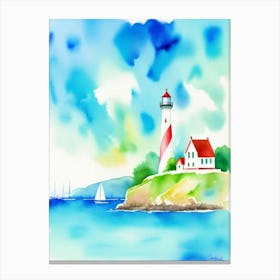 Watercolor Lighthouse 2 Canvas Print