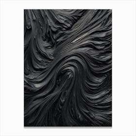 Black Art Textured 2 Canvas Print