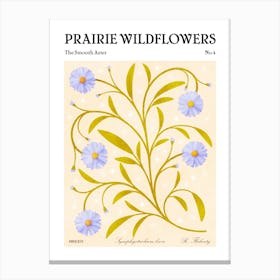 Prairie Wildflowers The Smooth Aster Canvas Print