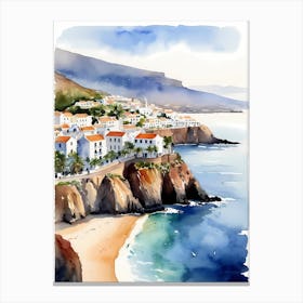 Spanish Las Teresitas Santa Cruz De Tenerife Canary Islands Travel Poster (25) Canvas Print