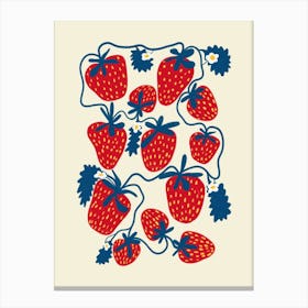Strawberries Cream Canvas Print