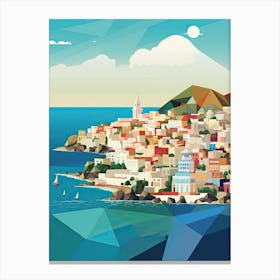 Ibiza, Spain, Geometric Illustration 3 Canvas Print
