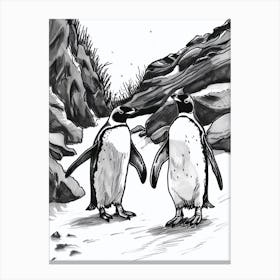 King Penguin Exploring Their Environment 1 Canvas Print