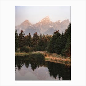 Wyoming Lake Scenery Canvas Print