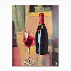 Pinot Noir Rosé 1 Oil Painting Cocktail Poster Canvas Print