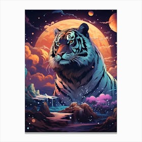 Tiger In Space 1 Canvas Print