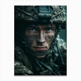 Soldier In Uniform Canvas Print