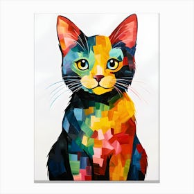 A Palette Of Kitty Elegance Canvas Print