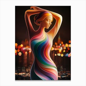 Rainbow Woman Canvas Print