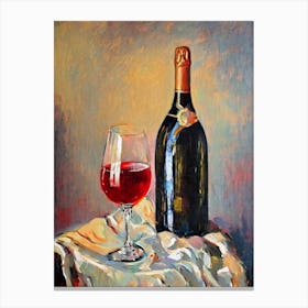 Rosé Champagne 1 Oil Painting Cocktail Poster Canvas Print