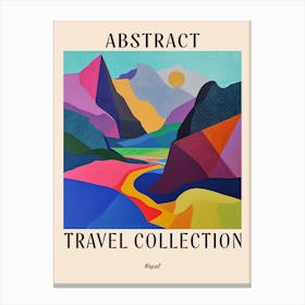 Abstract Travel Collection Poster Nepal 3 Canvas Print