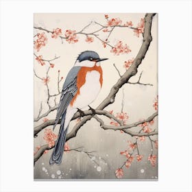 Bird Illustration Kingfisher 2 Canvas Print