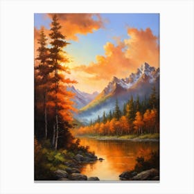 Sunset In The Mountains 8 Canvas Print