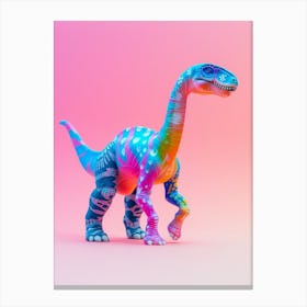 Pattern Pastel Toy Dinosaur 2 Canvas Print