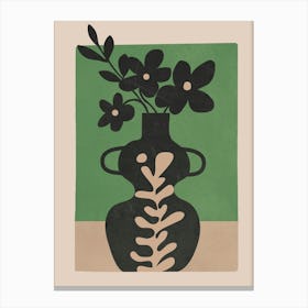 Floral Silhouette 2 Canvas Print