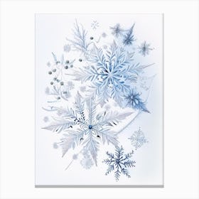 Crystal, Snowflakes, Quentin Blake Illustration Canvas Print