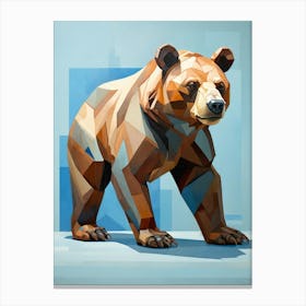 Geometric Bear Canvas Print