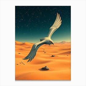 Fantasy Eagle In The Desert Canvas Print