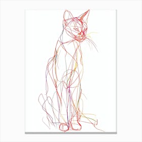 Cat Drawing Canvas Print